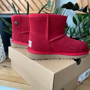 UGG red kid boots size 12